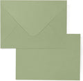 A7 Sage Green Envelopes 100 Pack, Goefun 5x7 V Flap Printable Envelopes by Goefun