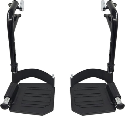 (1Pair) Wheelchair Replacement Footrests,Wheelchair Replacement Parts,Wheelchair Swivel Footrests for Standard Wheelchairs,Black