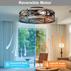 shluce caged ceiling fan with light and remote, package contents
