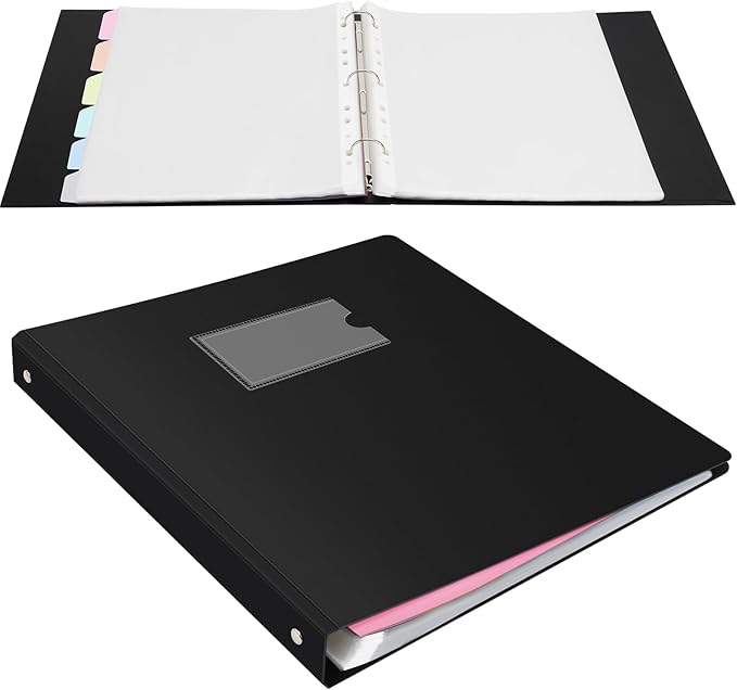 Uquelic 50-Pocket Binder with Plastic Sleeves, High-Capacity Document Organizer - Image 7