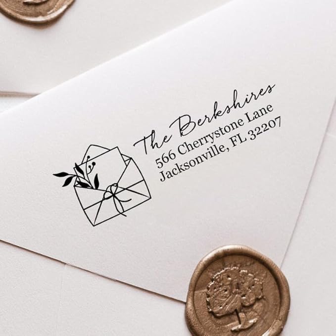 Custom Floral Address Stamp | Choose from 12 Designs | Multiple Ink Color - Image 3