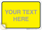 Personalized Custom Yellow Background Customize by SigoSigns