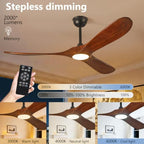 52 inch 3 blade propeller ceiling fans with shown in use