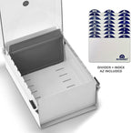Acrimet 3 x 5 Card File Holder Organizer Box Metal Base Heavy Duty - Image 4