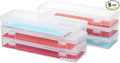novelinks Stackable Plastic Clear Storage Box Containers by novelinks