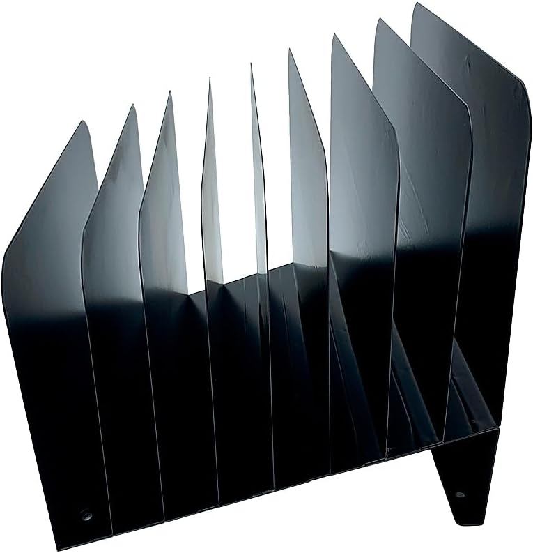 Huron Steel Wire Adjustable Vertical 8-Slot Desk File Binder Organizer Storage
