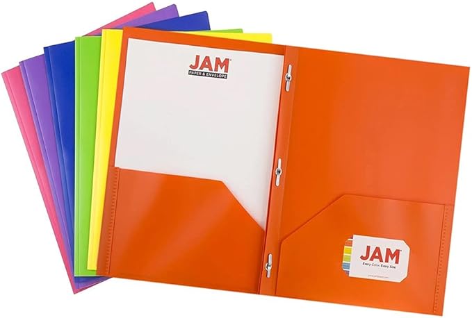 JAM PAPER Plastic Color POP Folders by JAMPaper