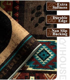 yihouse washable rustic cabin runner rug 2x6 hallway showing dimensions
