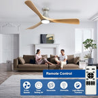 depuley 52-inch ceiling fans with lights: wood 3, package contents