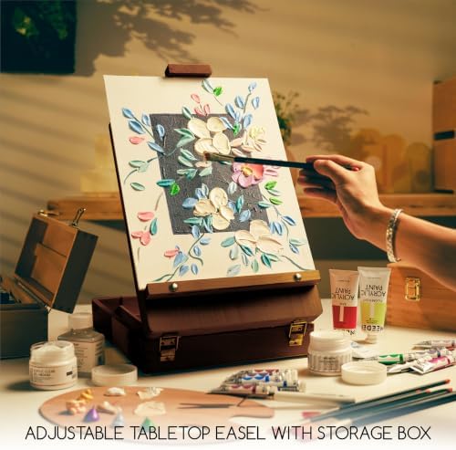 meeden table top easel for painting: portable tabletop on a desk or shelf