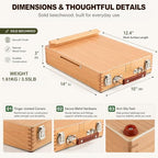 60 pieces beechwood tabletop easel set for painting, front angle view