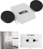 Magnetic Mount for Skylight Calendar 15” (Gen 2), Refrigerator Metal Surface Adapter with Dual Magnets, White Back Plate Stand Accessory for Kitchen Command Center