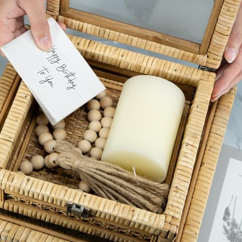 huaxin craft h rattan square box with lid on a desk or shelf