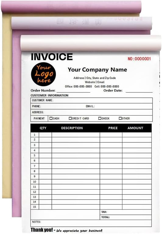 Custom Carbonless Sales Invoice Form Books by Unknown