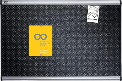 Quartet Bulletin Board, 3' x 2', Embossed, Hi-Density Foam, Aluminum ...