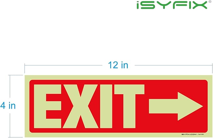 iSYFIX Exit Stickers Signs - Image 8