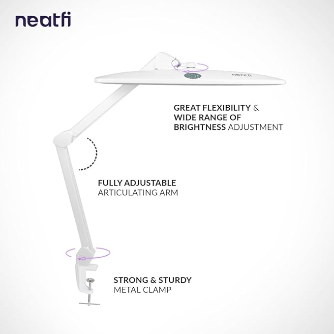 Neatfi Elite HD XL Task Lamp, 3 Adjustable Light Modes, 22 Inches Wide - Image 3
