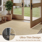 rugalia washable woven indoor outdoor runner rug 2x6, side view