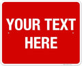 Personalized Custom Red Background Customize by SigoSigns