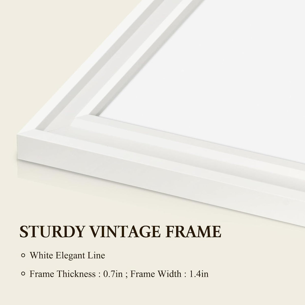 4 THOUGHT Dry Erase Board, 24" x 18" Magnetic Whiteboard, White