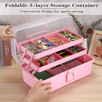 tackle box, 15-inch extra large art storage box, side view