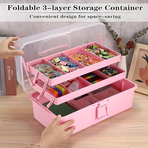 tackle box, 15-inch extra large art storage box, side view