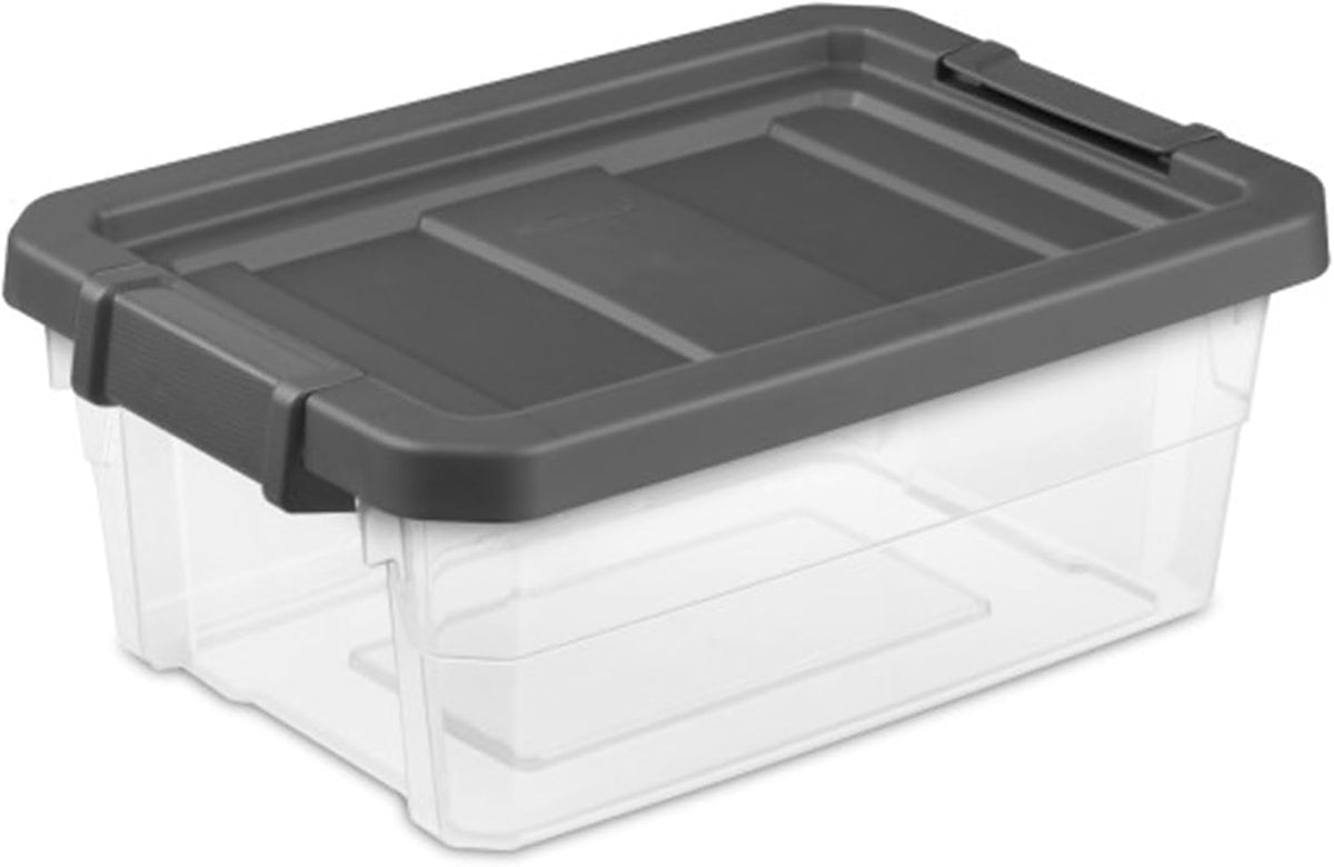 Sterilite 24-Pack Modular Stacker Box, Durable Clear Plastic Storage Bins