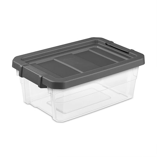 Sterilite 12-Pack Modular Stacker Box, Durable Clear Plastic Storage Bins - Image 2