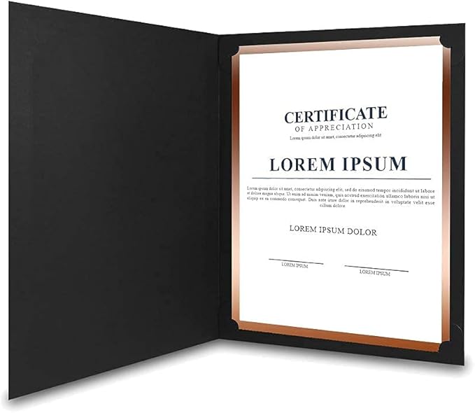 SUNEE Certificate Holders, Diploma Covers Gold Foil Border, - Image 6