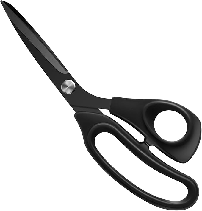 Zicolu 9 inch Black Office Scissors All Purpose, Sewing Scissors - Image 8