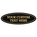 Custom Wall or Door Sign, Personalized Oval Plaque Engraved Message by SigoSigns