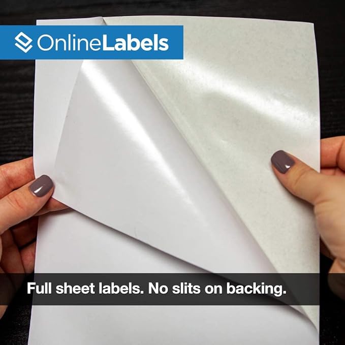Sticker Paper, 10 Sheets, 8.5" x 11" Full Sheet Label, Works - Image 2