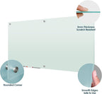 J&J worldwide Glass Whiteboard 6' x 3', Frosted Glass Dry Erase Board - Image 2