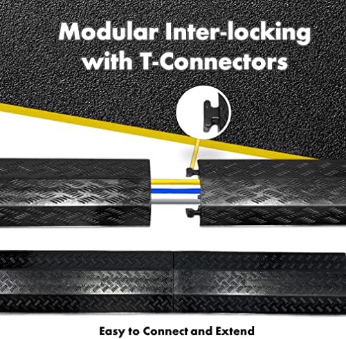 Kable Kontrol Drop Over Floor Cord Cover – 40” Inch Long 3 Channel Cable or W...