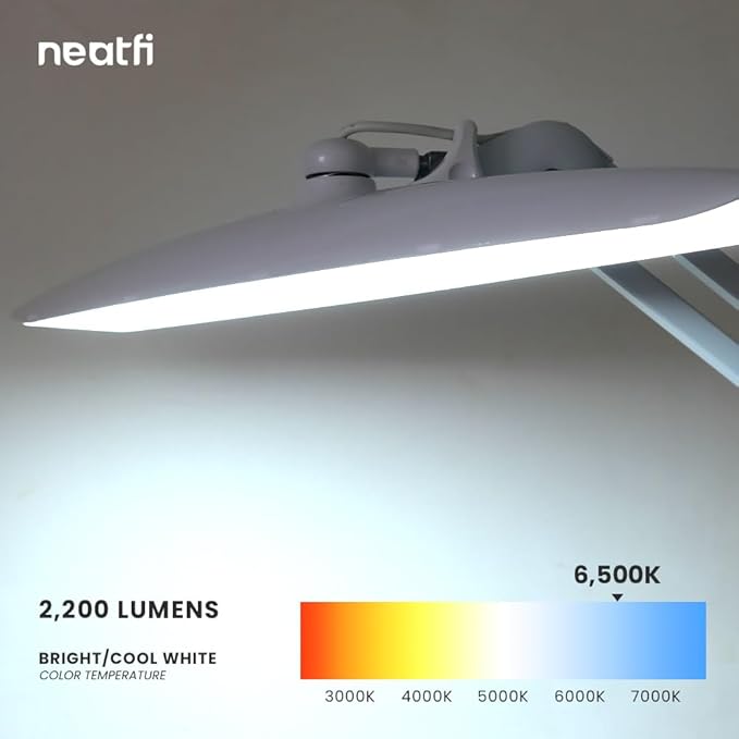 Neatfi XL 2, 200 Lumens LED Task Lamp, 4 Level Brightness, Desk Light - Image 4