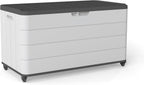 PATIOEASY 100GAL Square Storage Box White，Waterproof Resin Storage Bin