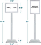 Golemas Sign Stand for Display, 11lbs Integrated Rod Heavy Duty Pedestal Floor - Image 6