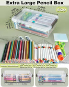 extra large pencil box with removable divider, thickened shown in use