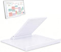 Adjustable Desktop Stand, White Detachable Desk Mount Holder with Baffle Stable Frame Base Replacement for Calendar Max 27in