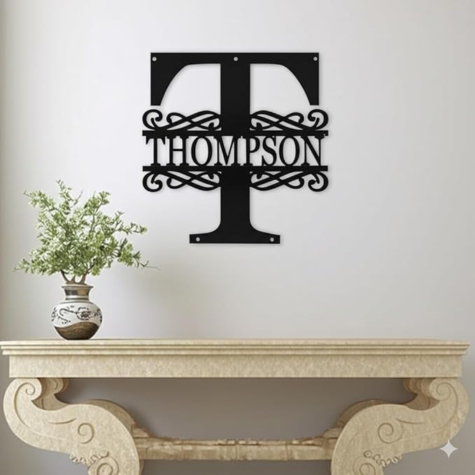 Custom Metal Signs | Personalized Monogram Name Sign | Outdoor Wall Art - Image 5
