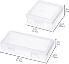 novelinks Stackable Plastic Clear Storage Box Containers - Image 3