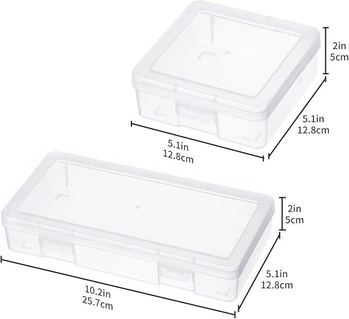 novelinks Stackable Plastic Clear Storage Box Containers - Image 3