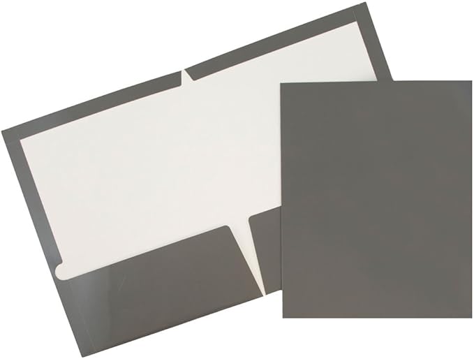 JAM PAPER Laminated Two Pocket Glossy School Folders by JAMPaper