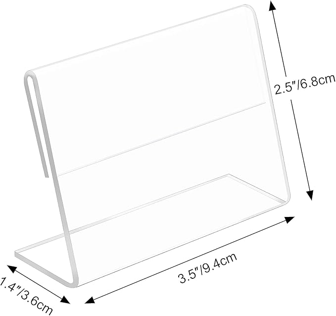 30 pack Small Acrylic Sign Holder 3.5 x 2.5 Inch, Mini Food Sign Labels - Image 2