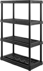 CENTREX CX 4-Tier Plastic Storage Shelving Unit, Heavy Duty, 150lbs Per Shelf by Unknown