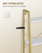 Hzuaneri Ladder Shelf, Bookshelf Bookcase, Freestanding Corner Storage Shelve - Image 5