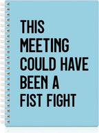 XQLZY This Meeting Could Have Been A Fist Fight Blue Spiral Notebook, Funny by XQLZY