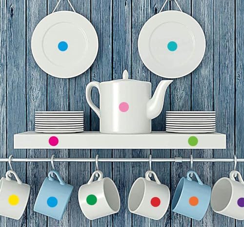 PARLAIM 1050 PCS Color Coding Labels Circle Dot Stickers,10 Color Style Colorful Coding Label Sticker for Office,Student Classroom