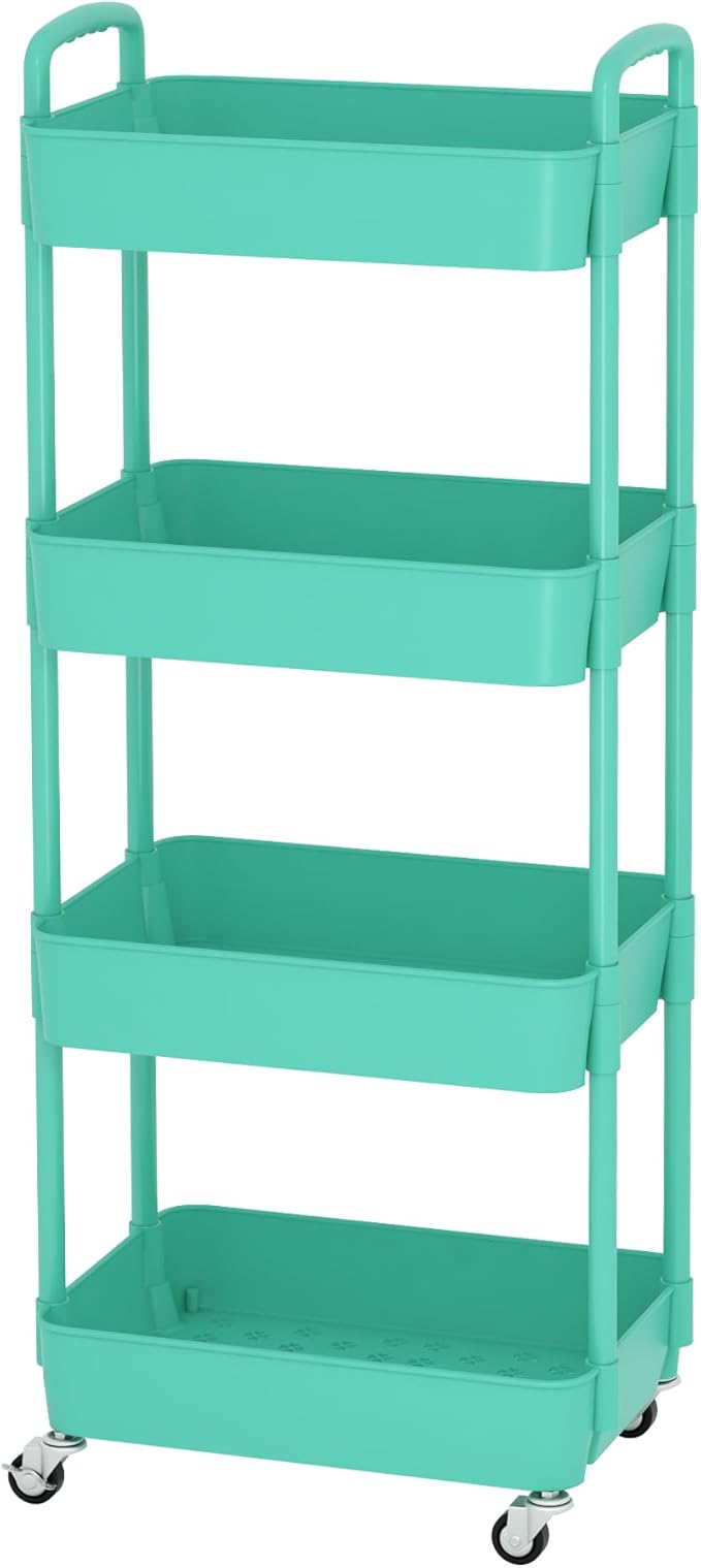 Sywhitta 4-Tier Plastic Rolling Utility Cart - Image 8