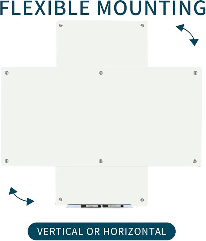 Magnetic Glass Whiteboard 6' x 3', Large Glass Dry Erase Board 70 x 35 Inches - Image 7